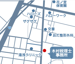 木村税理士事務所までの地図